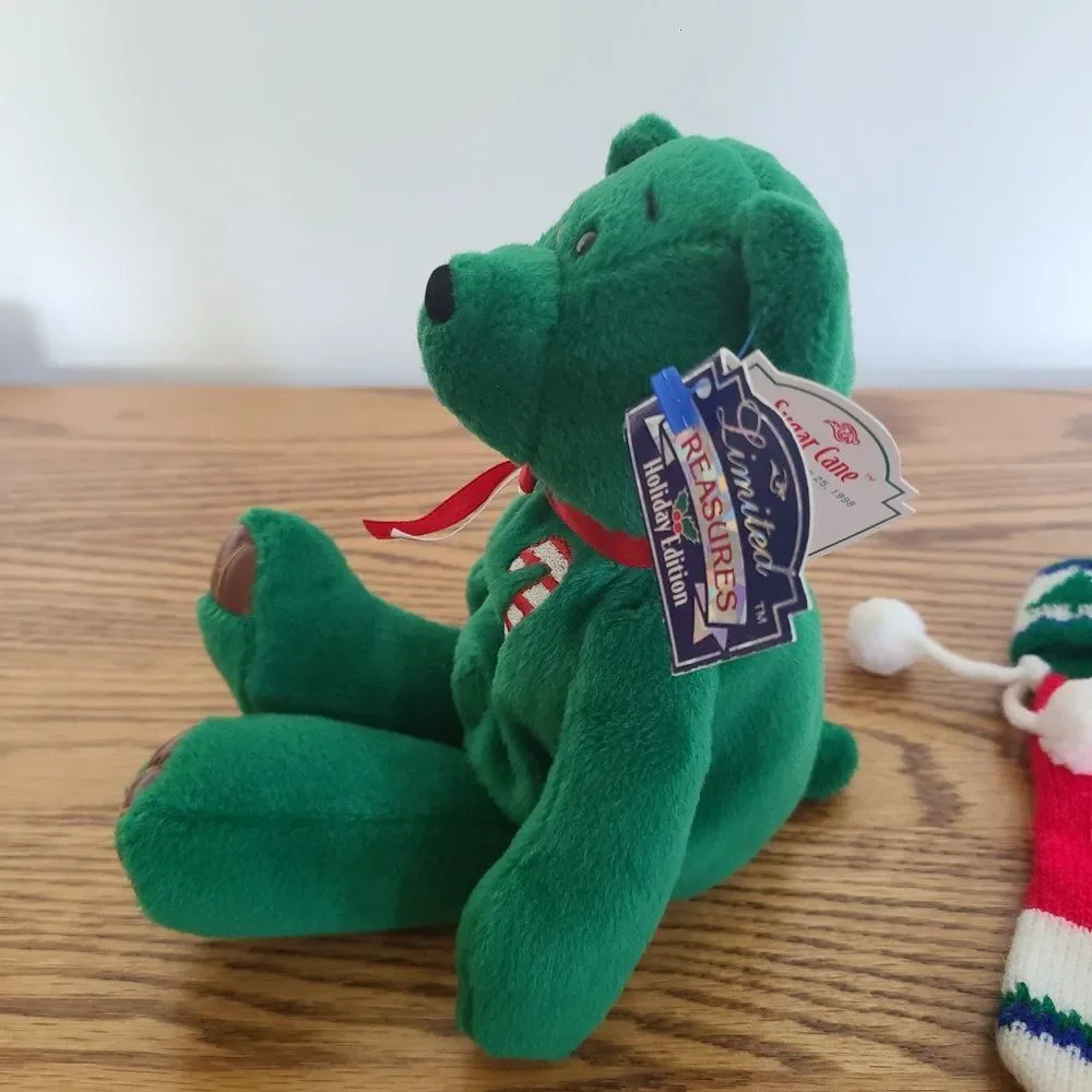 Limited Treasures Holiday Edition Sugar Cane Teddy Bear & Cat Christmas Stocking